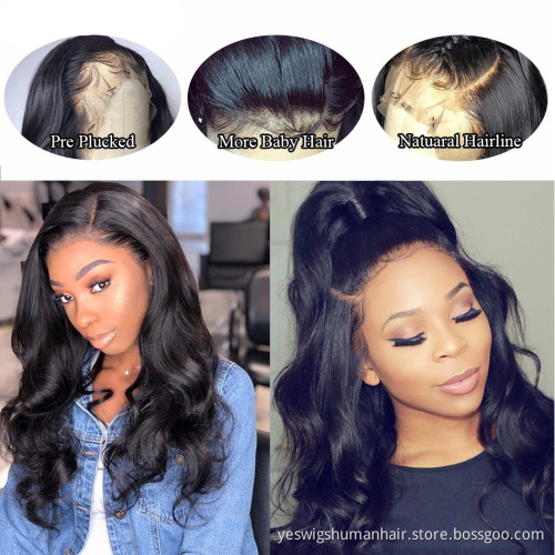 Cheap Body Wave Transparent Lace Frontal Wig For Women Raw Brazilian Virgin Human Hair Water Wave Hd Full Lace Front Wig Vendor